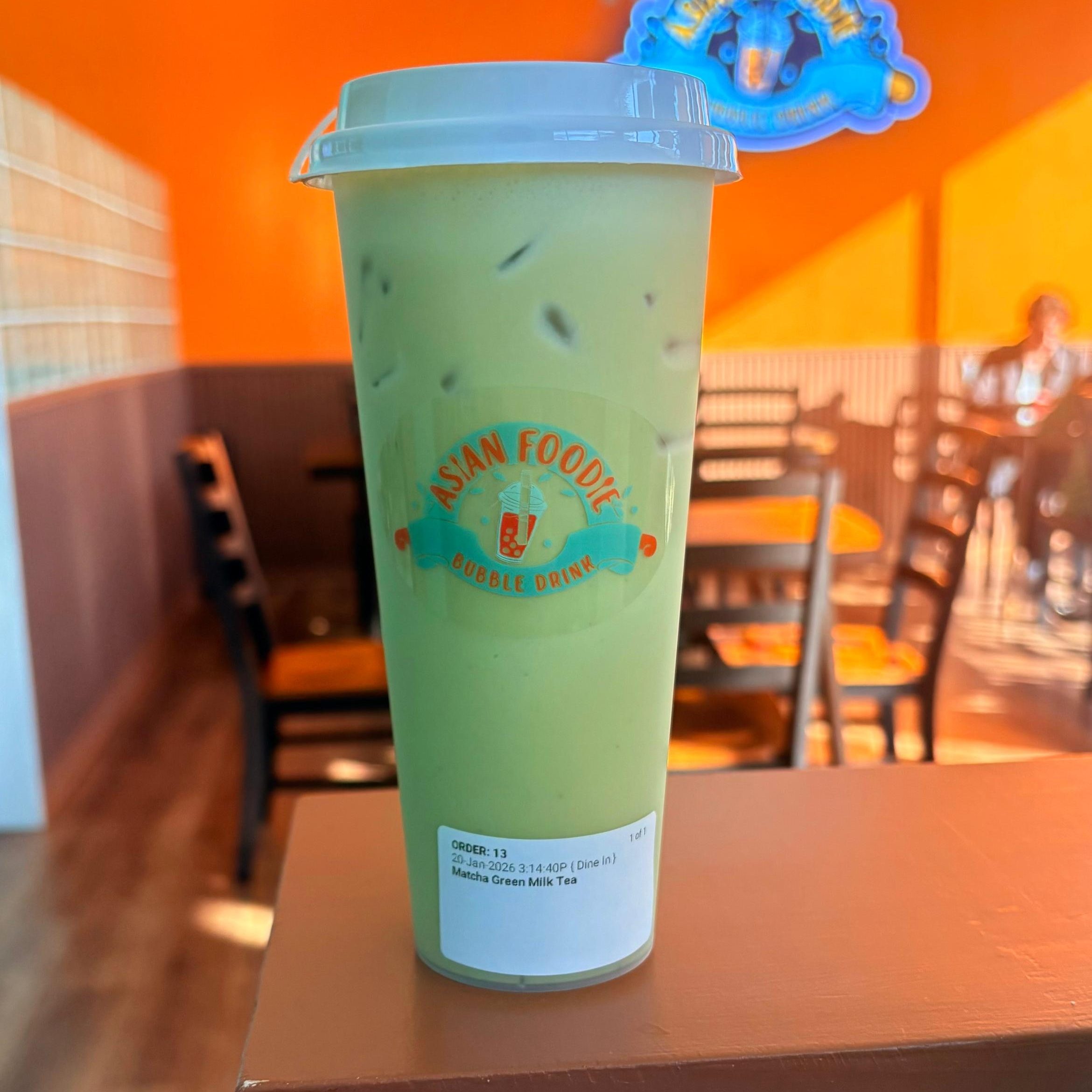 Matcha Green Milk Tea.