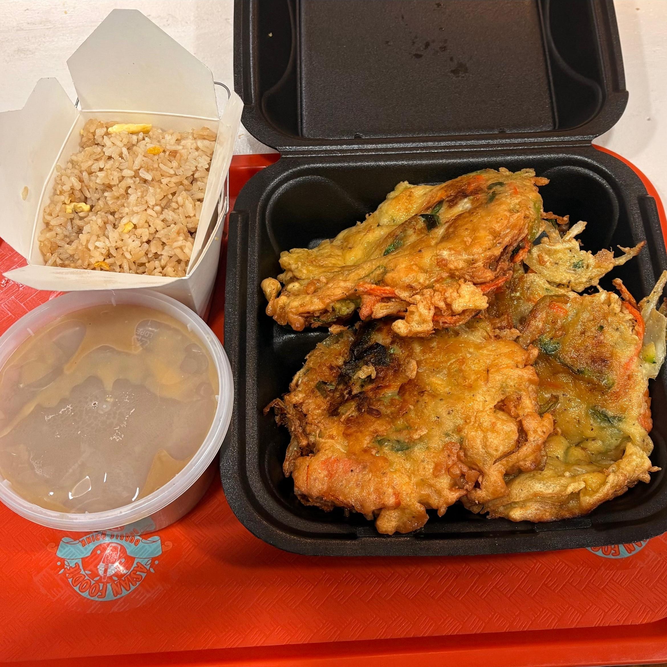 Vegetables Egg Foo Young.